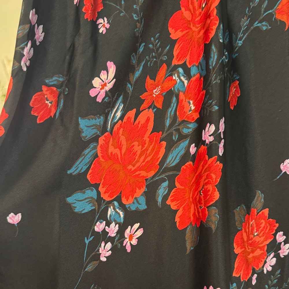 Free People Black and Red Floral Backless Dress - Picture 5 of 9
